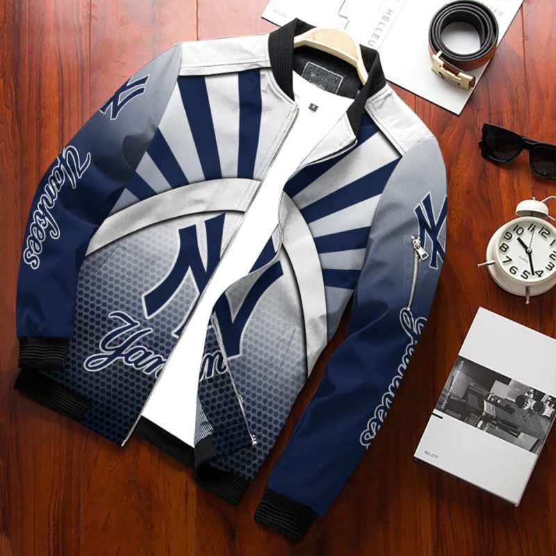 New York Yankees Personalized Bomber Jacket Side View