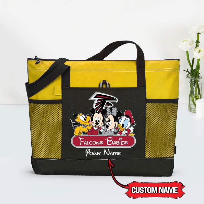 Atlanta Falcons Personalized Babies Tote Bag Yellow