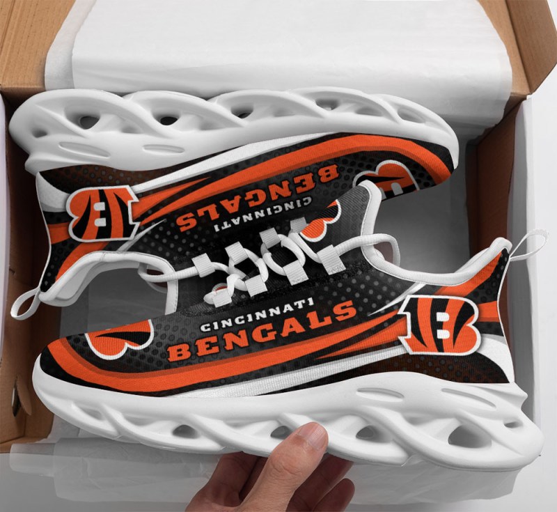Cincinnati Bengals Yezy Running Sneakers Detailed View
