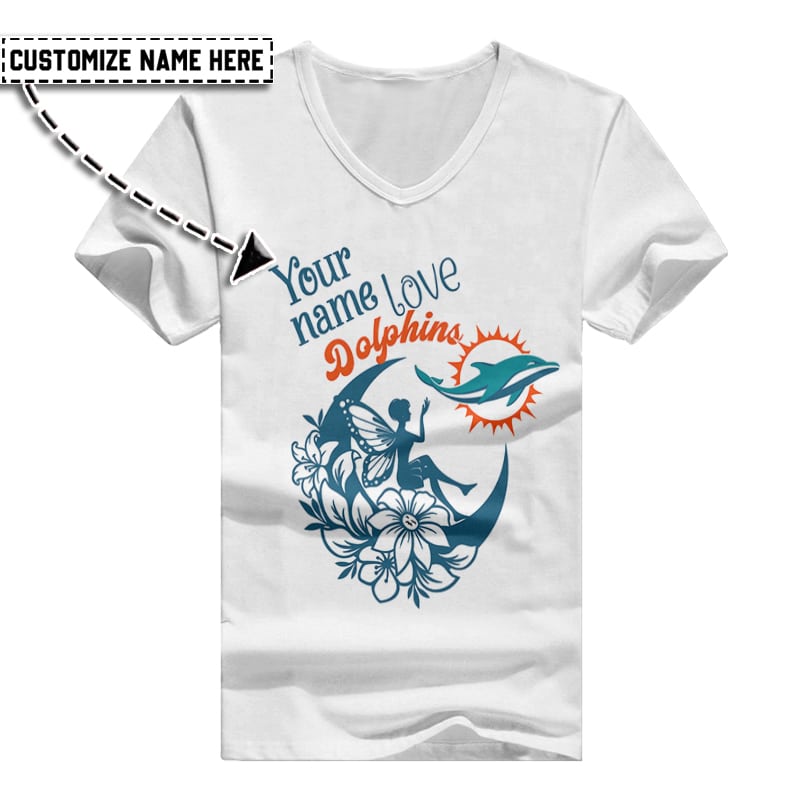 Miami Dolphins Women T-shirt Back View