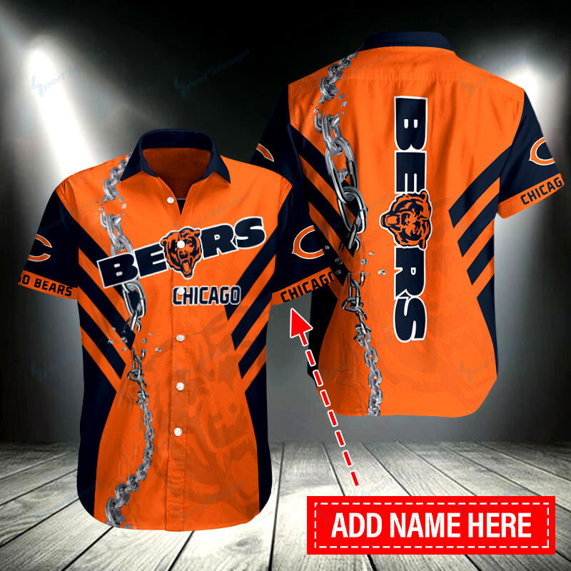 Sizing Chart for Chicago Bears Button Shirt