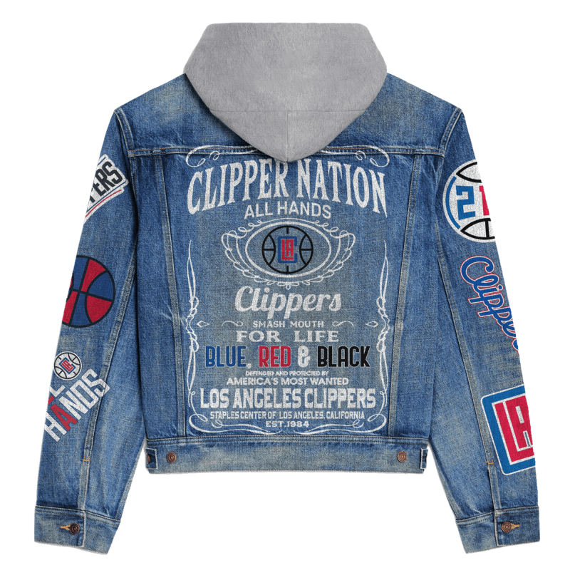 Stylish Hooded Denim Jacket for Chargers Fans