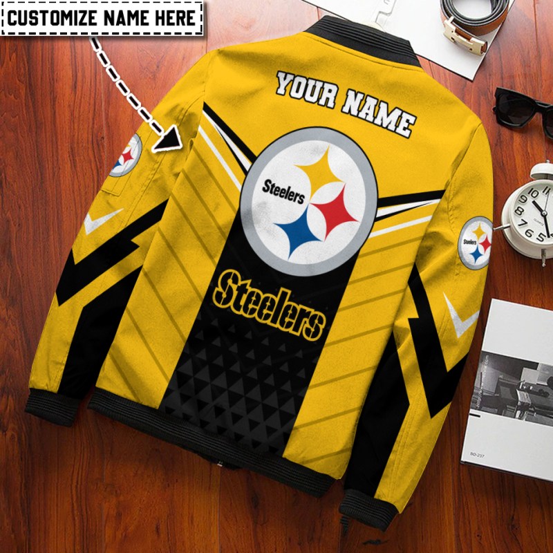Pittsburgh Steelers Bomber Jacket - Back View