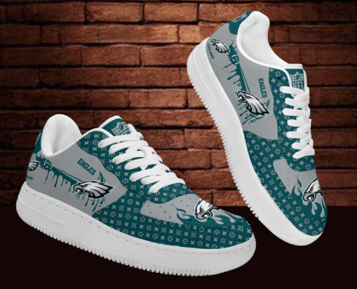 Philadelphia Eagles AF1 Shoes Top View