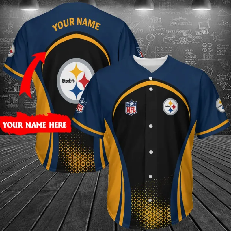 Pittsburgh Steelers Personalized Baseball Jersey