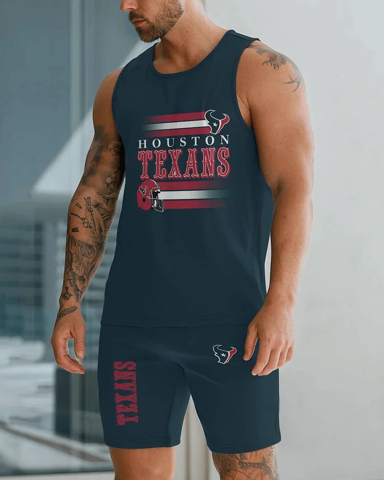 Houston Texans Summer Men Tank Top and Shorts Set