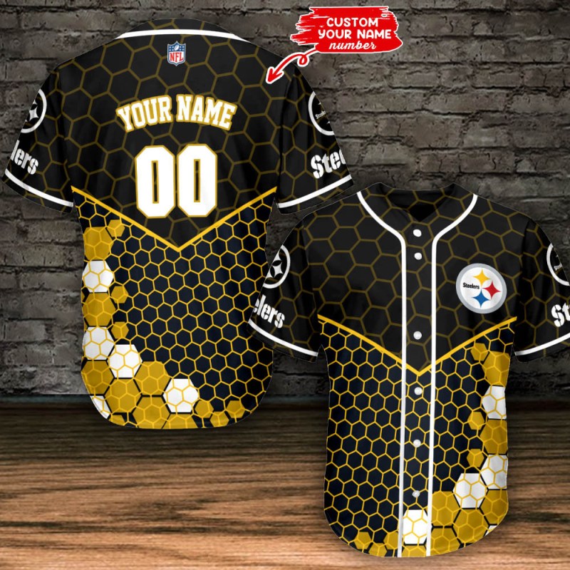 Pittsburgh Steelers Personalized Baseball Jersey