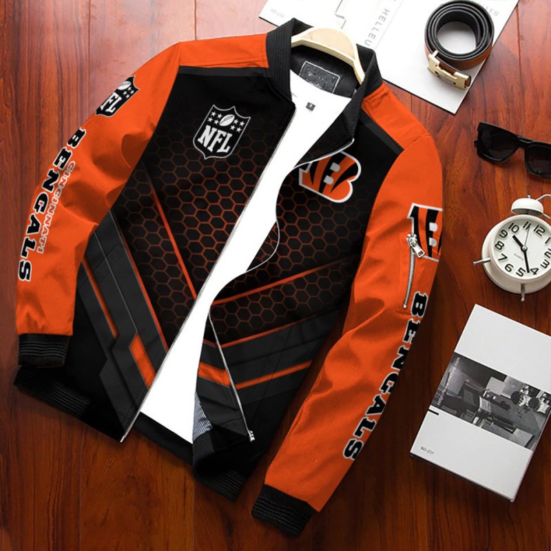 Interior of Cincinnati Bengals Bomber Jacket
