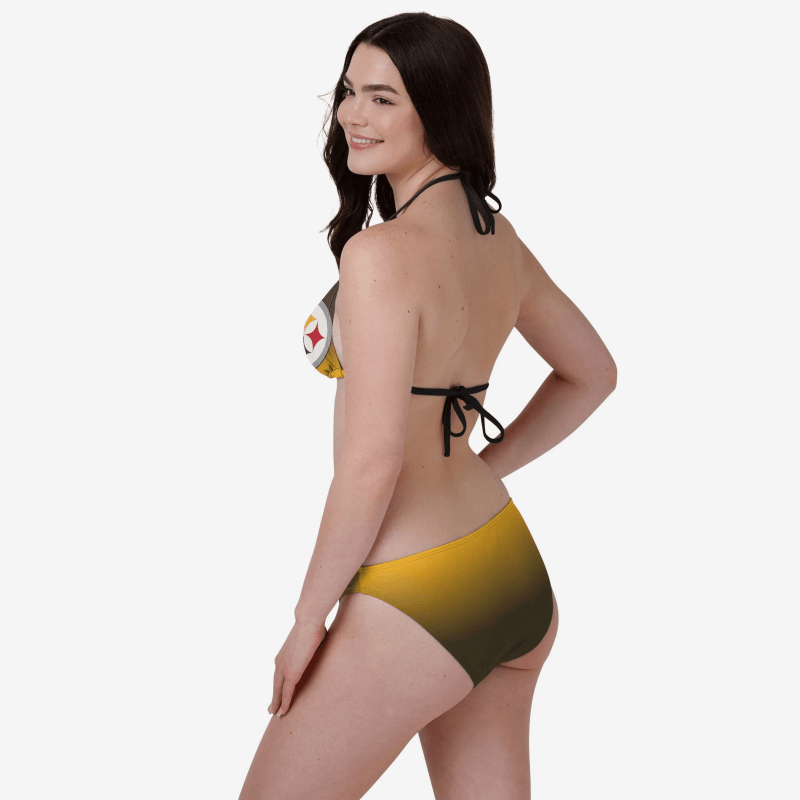 Pittsburgh Steelers Women's Gradient Big Logo Bikini