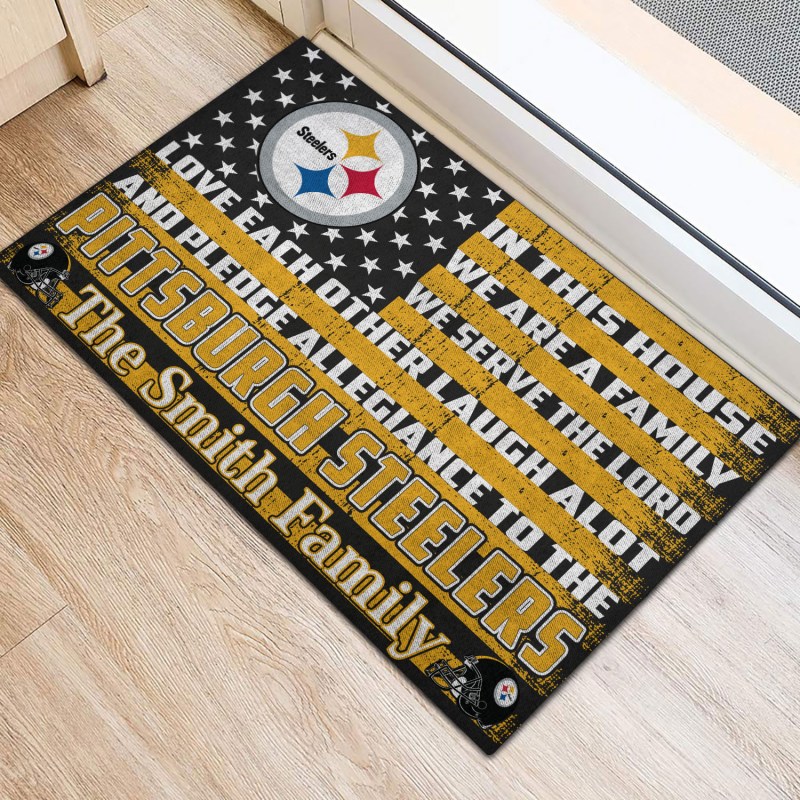 Pittsburgh Steelers Personalized Doormat