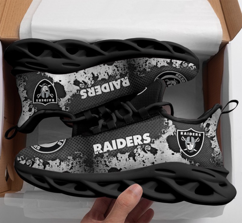 Las Vegas Raiders Yezy Running Sneakers Back View