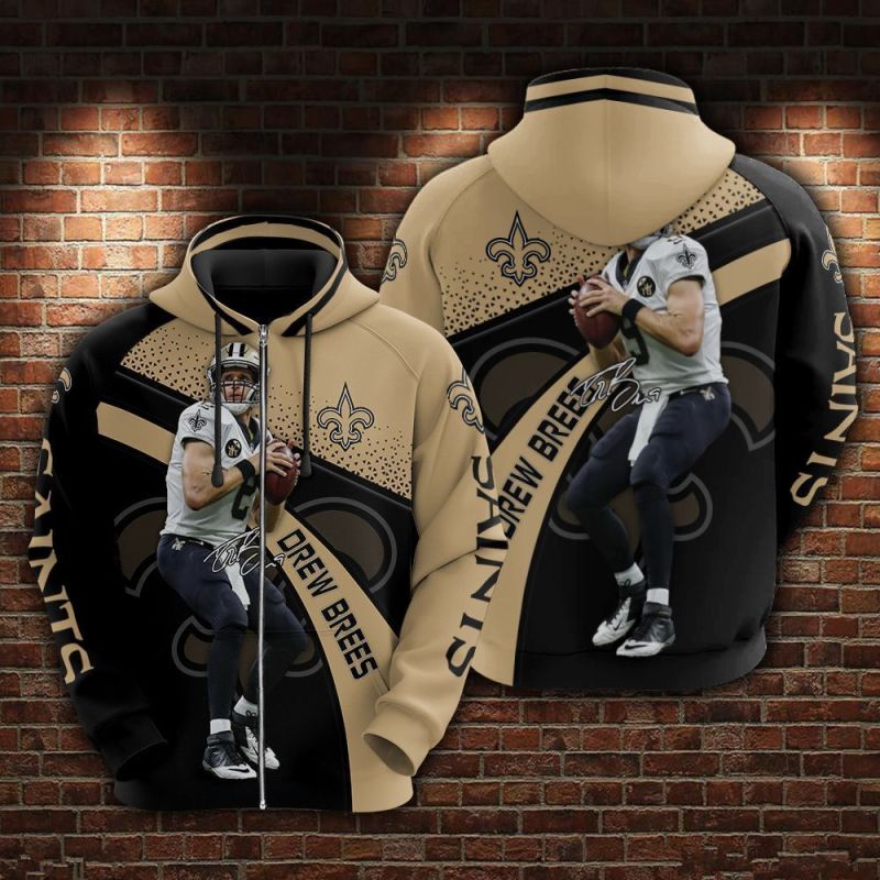Drew Brees Hoodie Back View