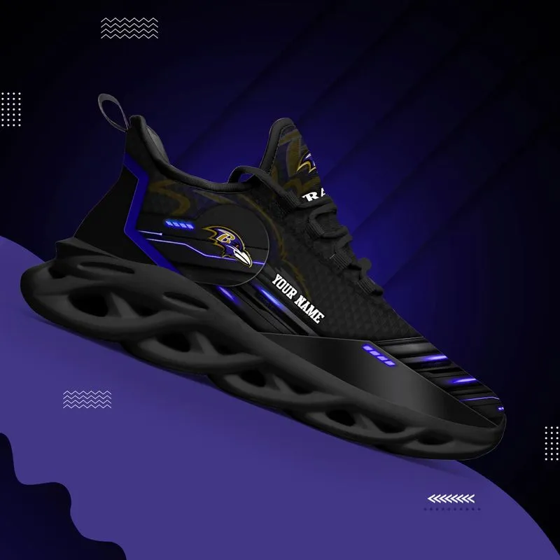 Baltimore Ravens Personalized Yezy Running Sneakers Image 2