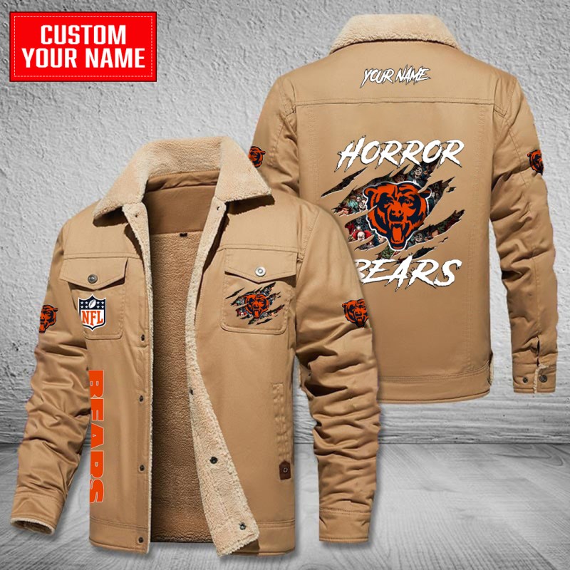 Chicago Bears Bomber Jacket Coffee