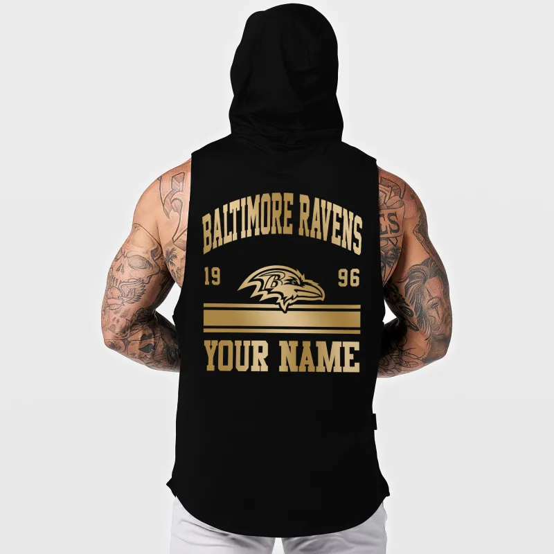 Baltimore Ravens Men's Workout Hooded Tank Top