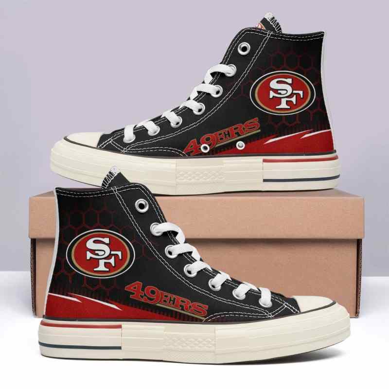 San Francisco 49ers New High Top Canvas Shoes 4