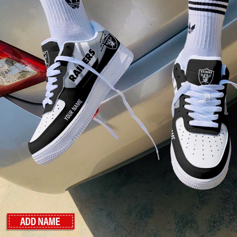 Las Vegas Raiders Personalized AF1 Shoes - Back View