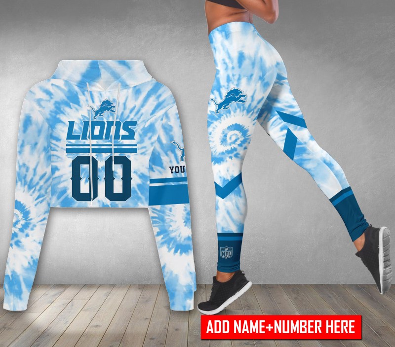 Detroit Lions Personalized Combo Croptop Hoodie