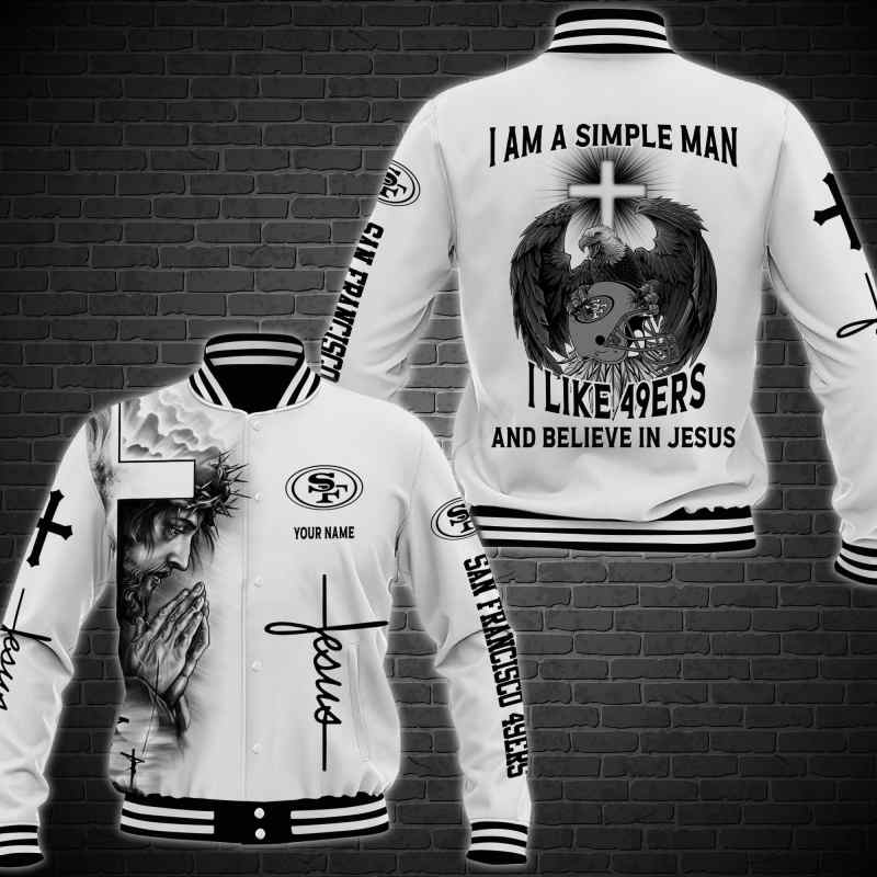 San Francisco 49ers Personalized Baseball Jacket