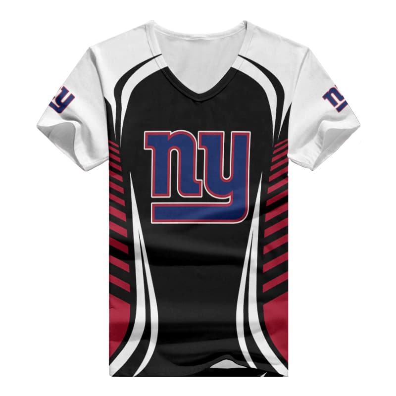 New York Giants V-neck Women T-shirt