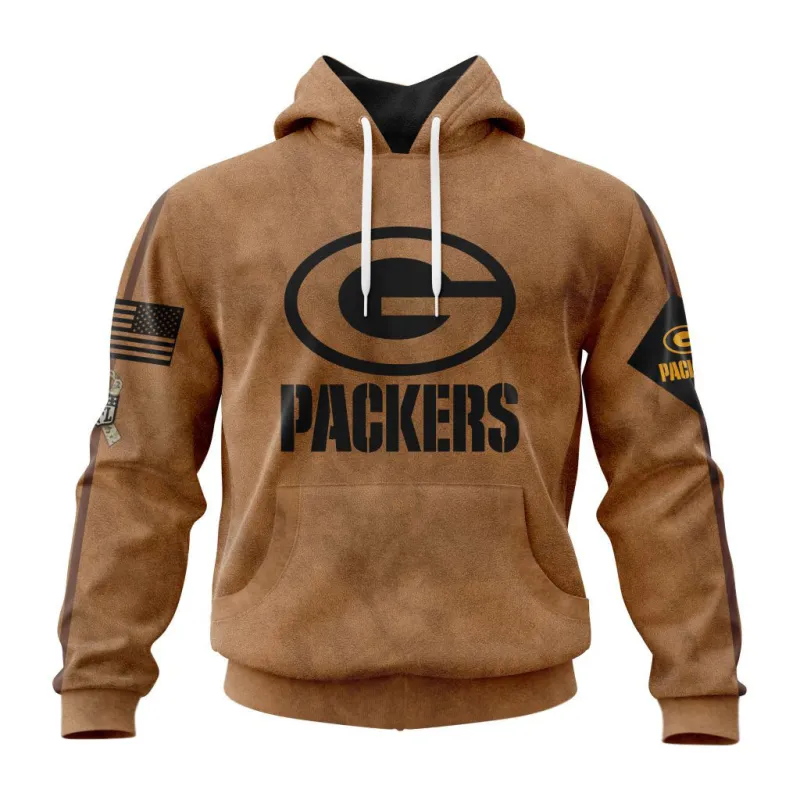 Green Bay Packers Personalized Salute To Service Club Hoodie