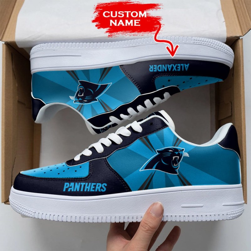 Carolina Panthers Custom Air Force 1 Sneakers