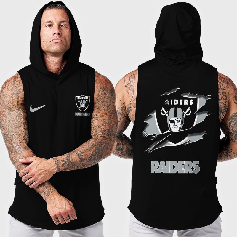 Las Vegas Raiders Men's Workout Hooded Tank Top
