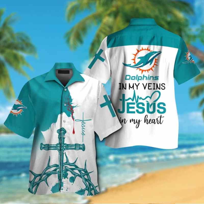 Miami Dolphins Button Shirt