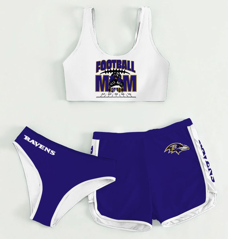 Baltimore Ravens Women's Sports Set 3-Piece