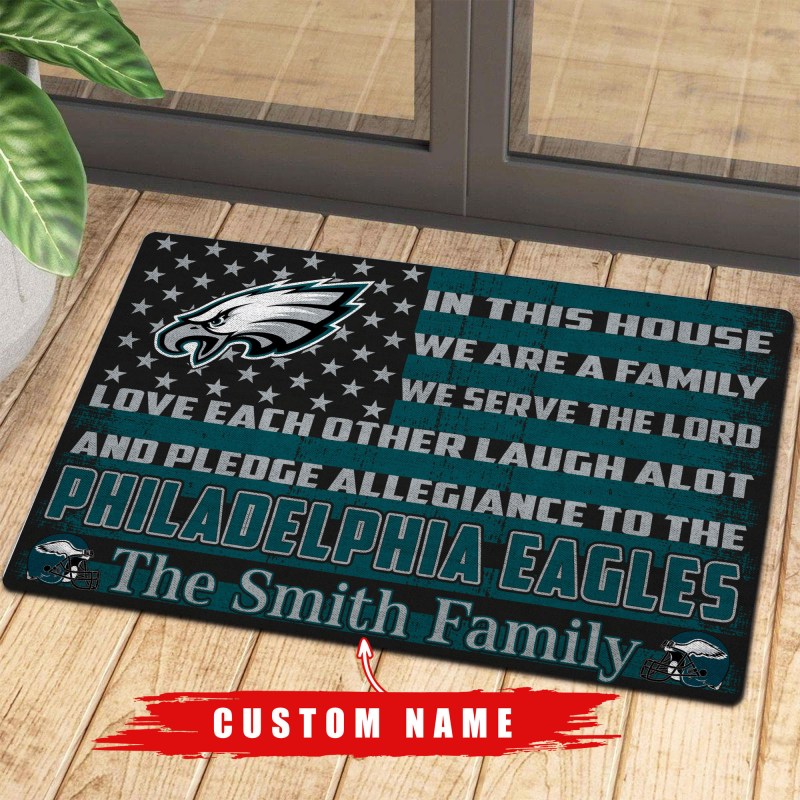 Philadelphia Eagles Personalized Doormat