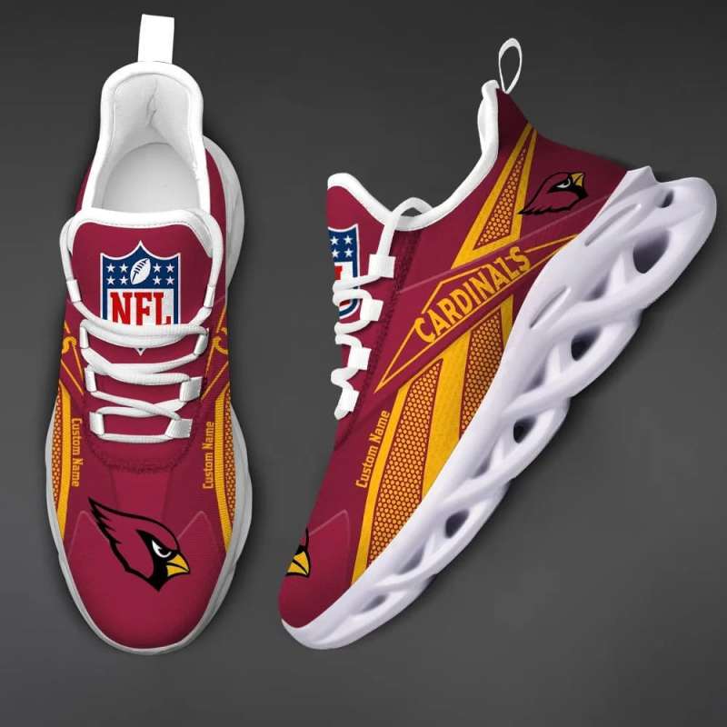Arizona Cardinals Personalized Yezy Running Sneakers Side View