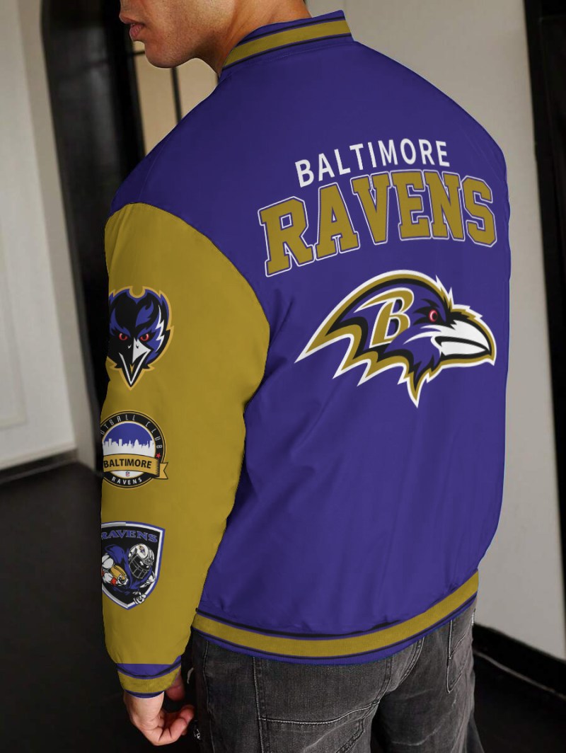 Baltimore Ravens Varsity Jacket Back View