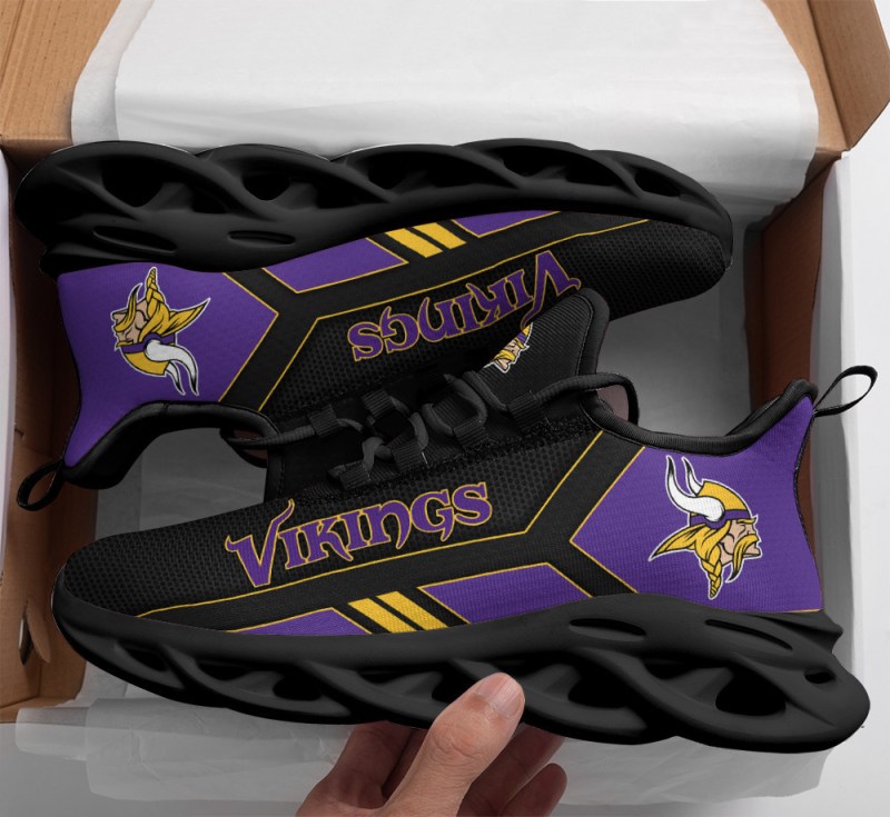 Minnesota Vikings Yezy Running Sneakers - Top View