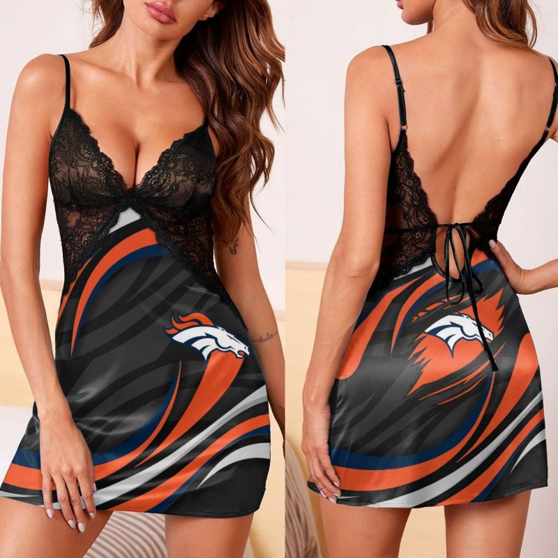 Denver Broncos Slip Dress Back View