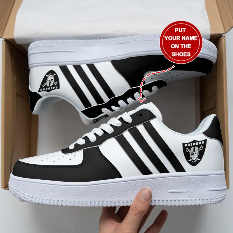 Las Vegas Raiders Personalized AF1 Shoes - Side View