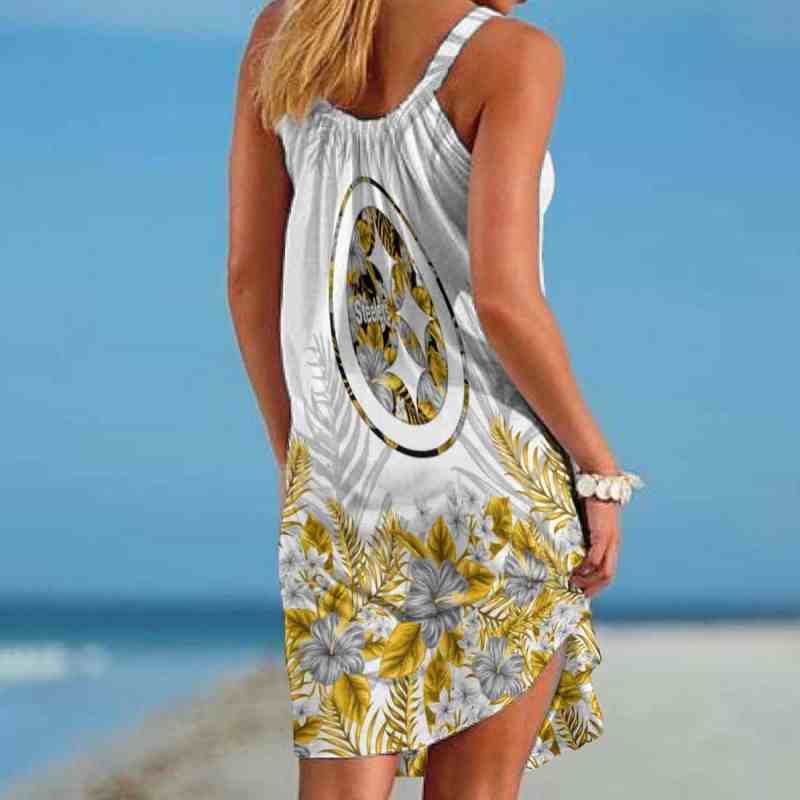 Pittsburgh Steelers Beach Dress Back View