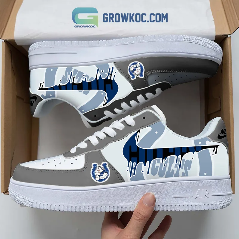 Indianapolis Colts Colorful AF1-1 Shoes Side View