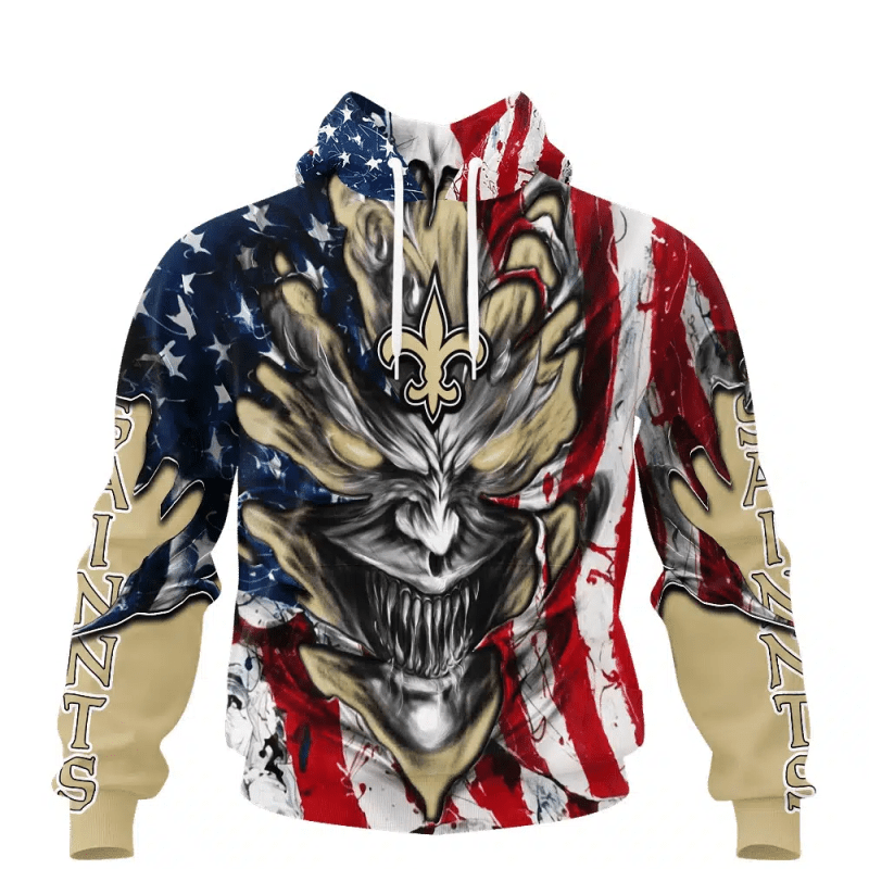 New Orleans Saints All Over Printed T-shirt Hoodie