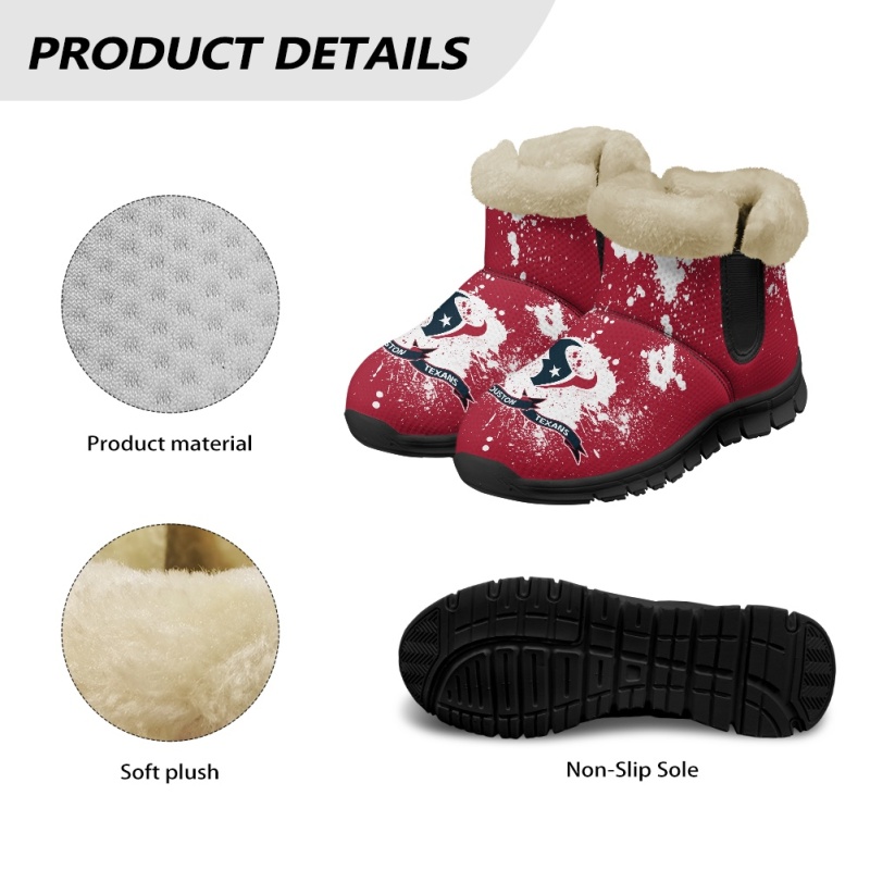 Houston Texans Comfy Winter Snow Boots Image 6