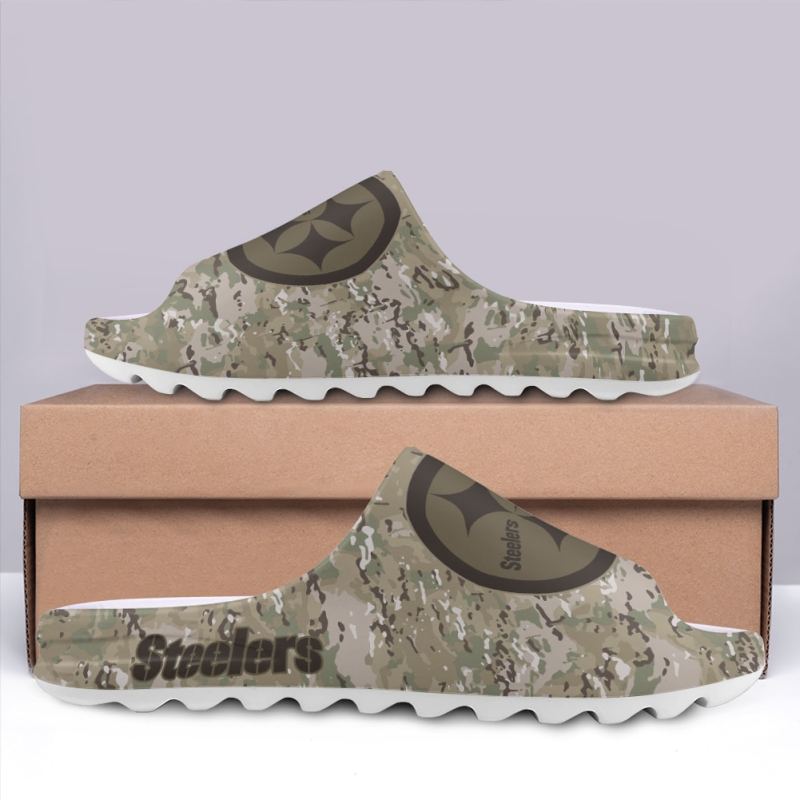 Pittsburgh Steelers Yeezy Slippers Top View