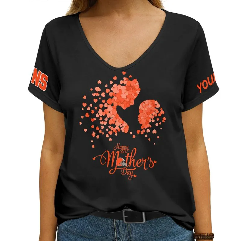 Cleveland Browns V Neck T-Shirt 2