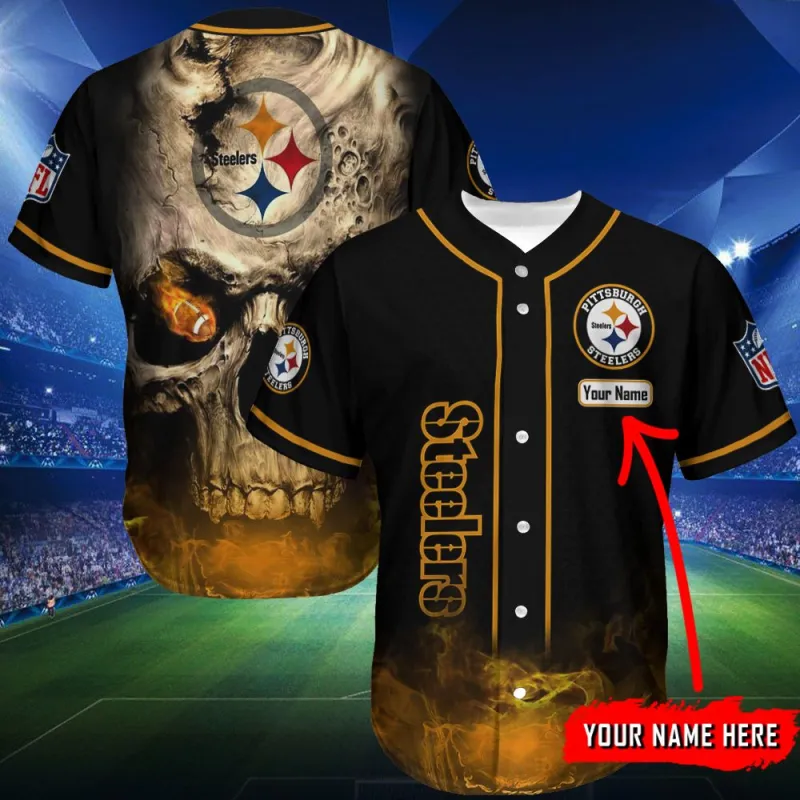 Pittsburgh Steelers Personalized Baseball Jersey