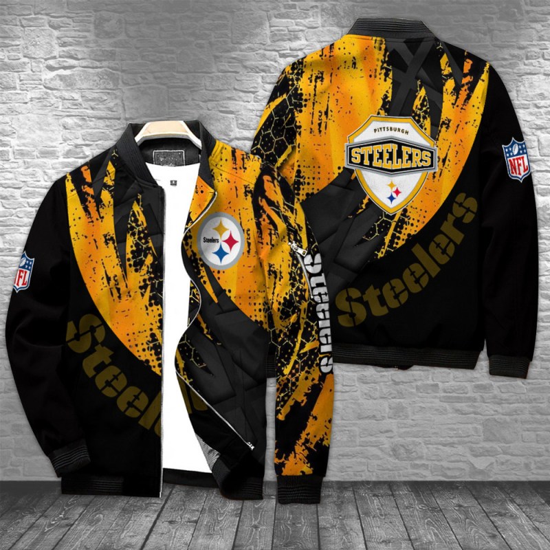 Pittsburgh Steelers Bomber Jacket Front View