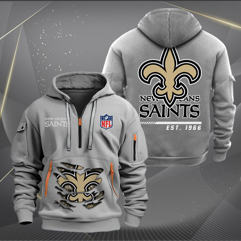 Quarter Zip Hoodie for New Orleans Saints Fans
