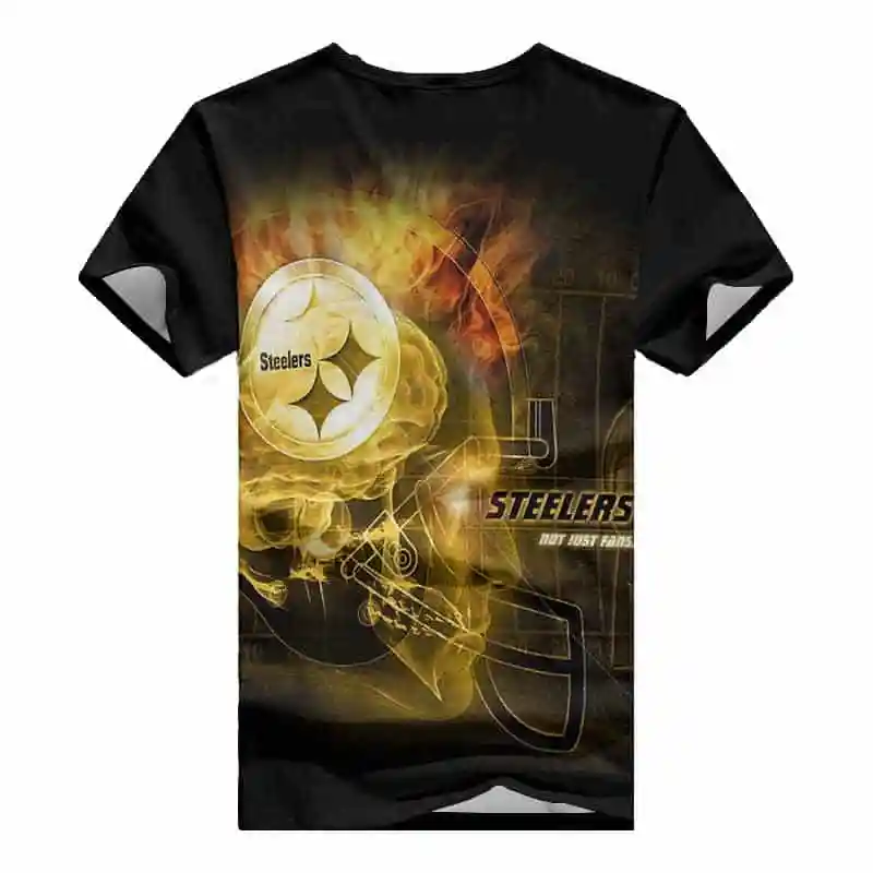 Pittsburgh Steelers V-neck T-shirt on display