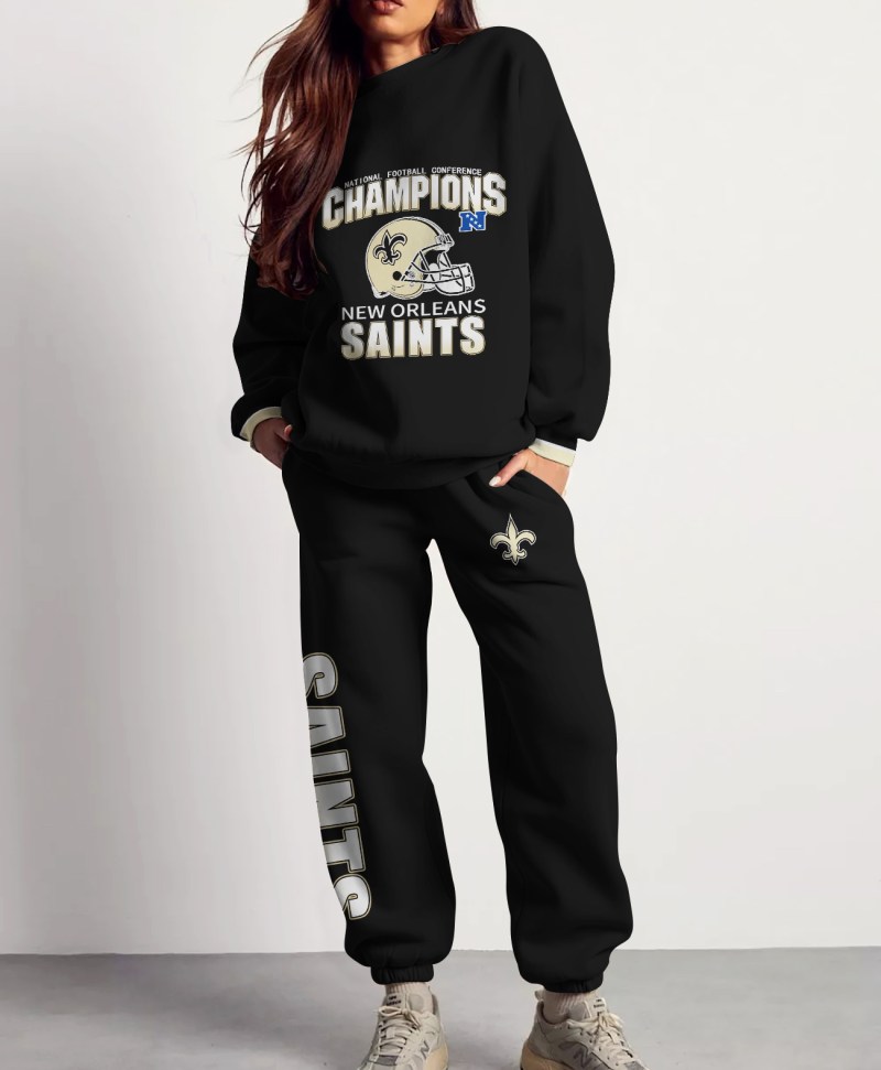New Orleans Saints Combo 3D Sweatsuit and Sweatpants Unisex CBSP103