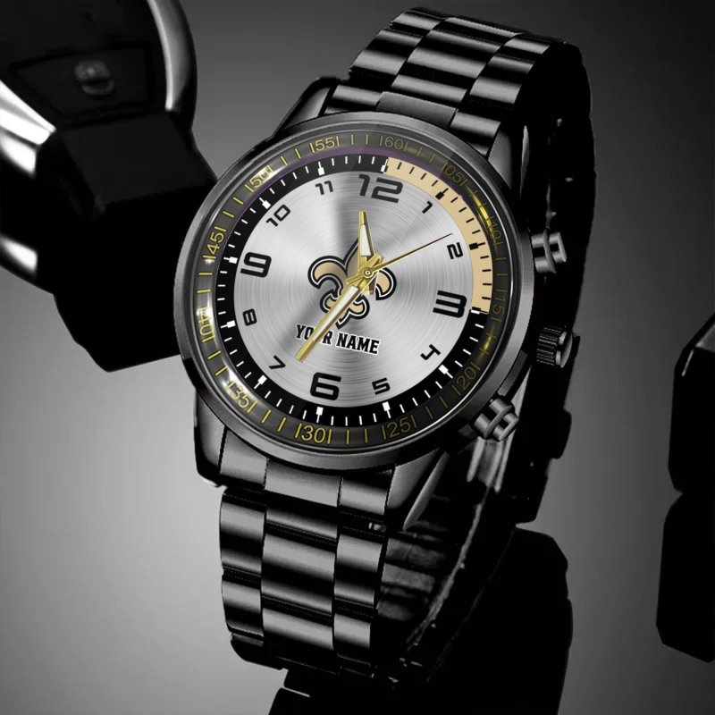 New Orleans Saints Black Fashion Watch