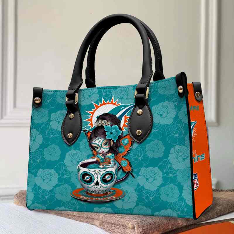 Mockup of Miami Dolphins Hand Bag