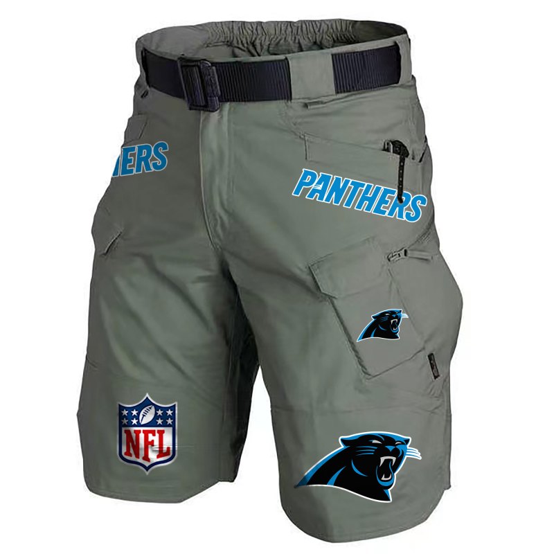 Carolina Panthers army green shorts
