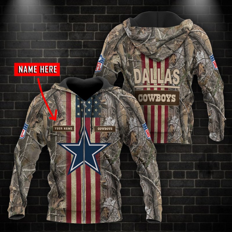 Dallas Cowboys Personalized Hoodie - Back View